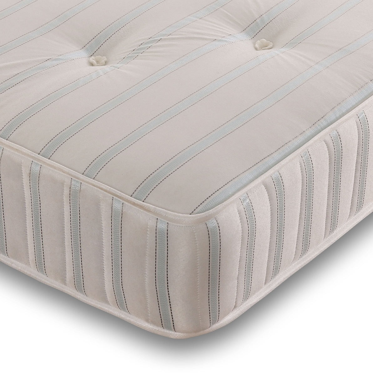 Dehlia orthopaedic sprung mattress showing plush top layer and supportive spring system for comfortable sleep.