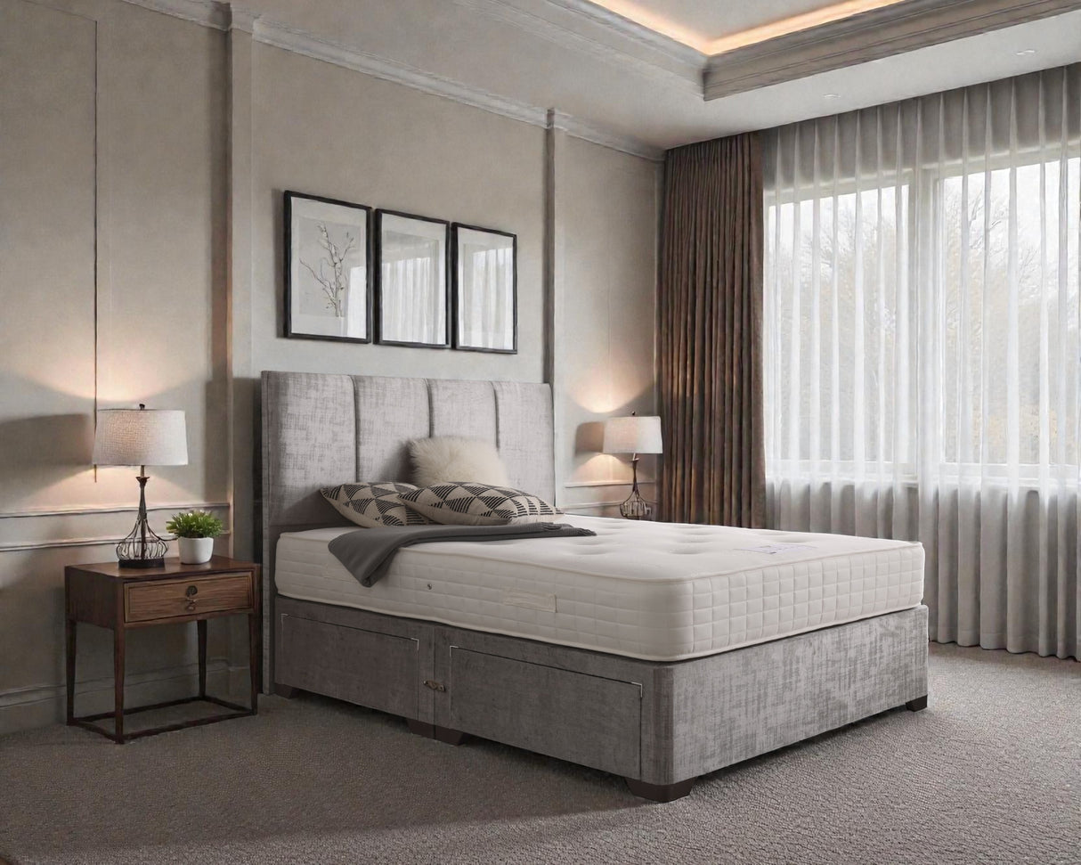 Paris Divan Bed Set With Headboard