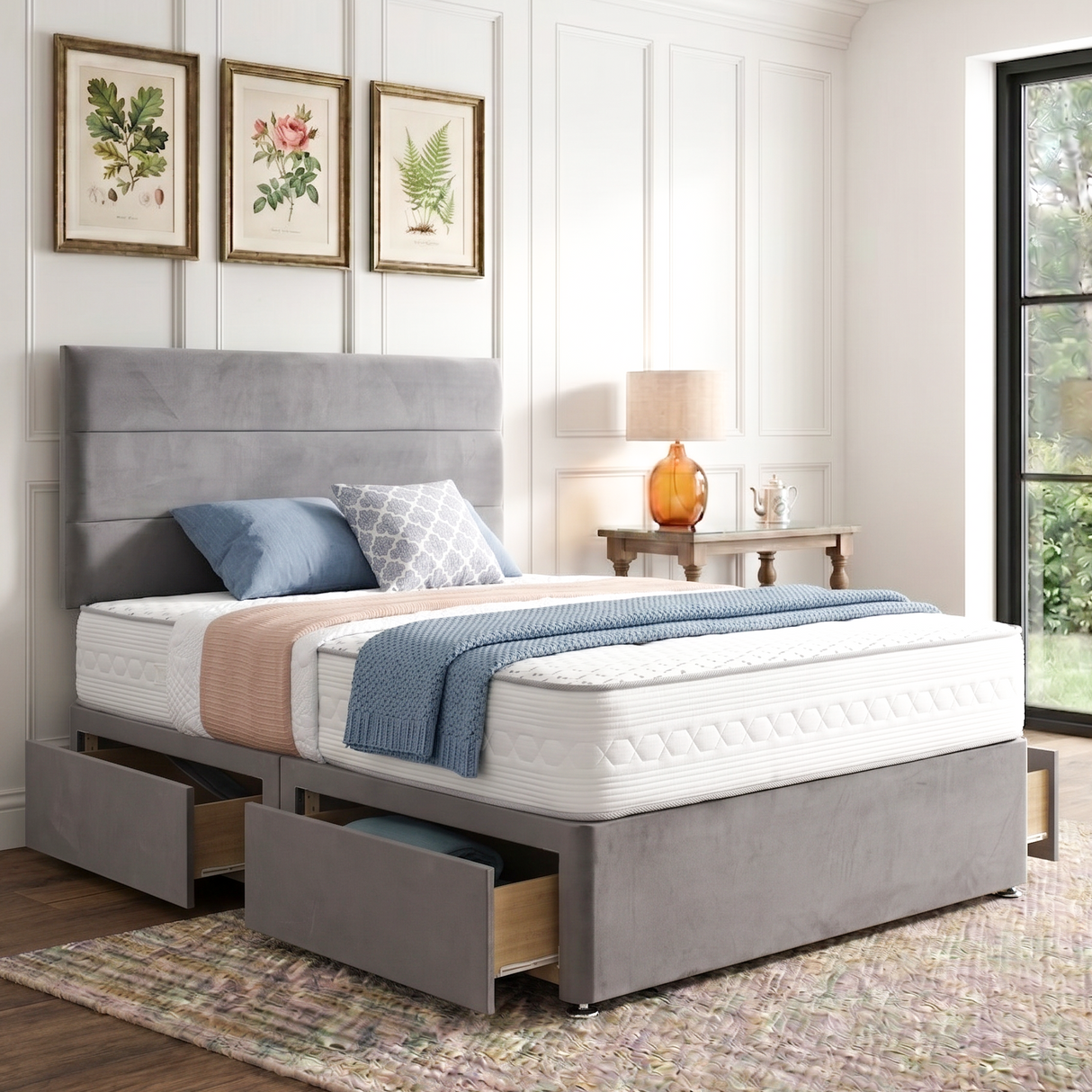 Florence Divan Bed Set With Headboard Mattress Supermarket