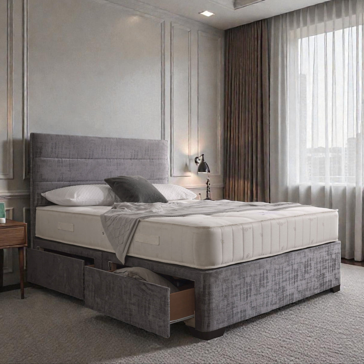 Florence Divan Bed Set With Headboard