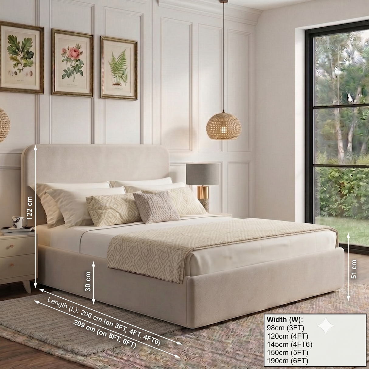 Maddie Ottoman Storage Bed Frame