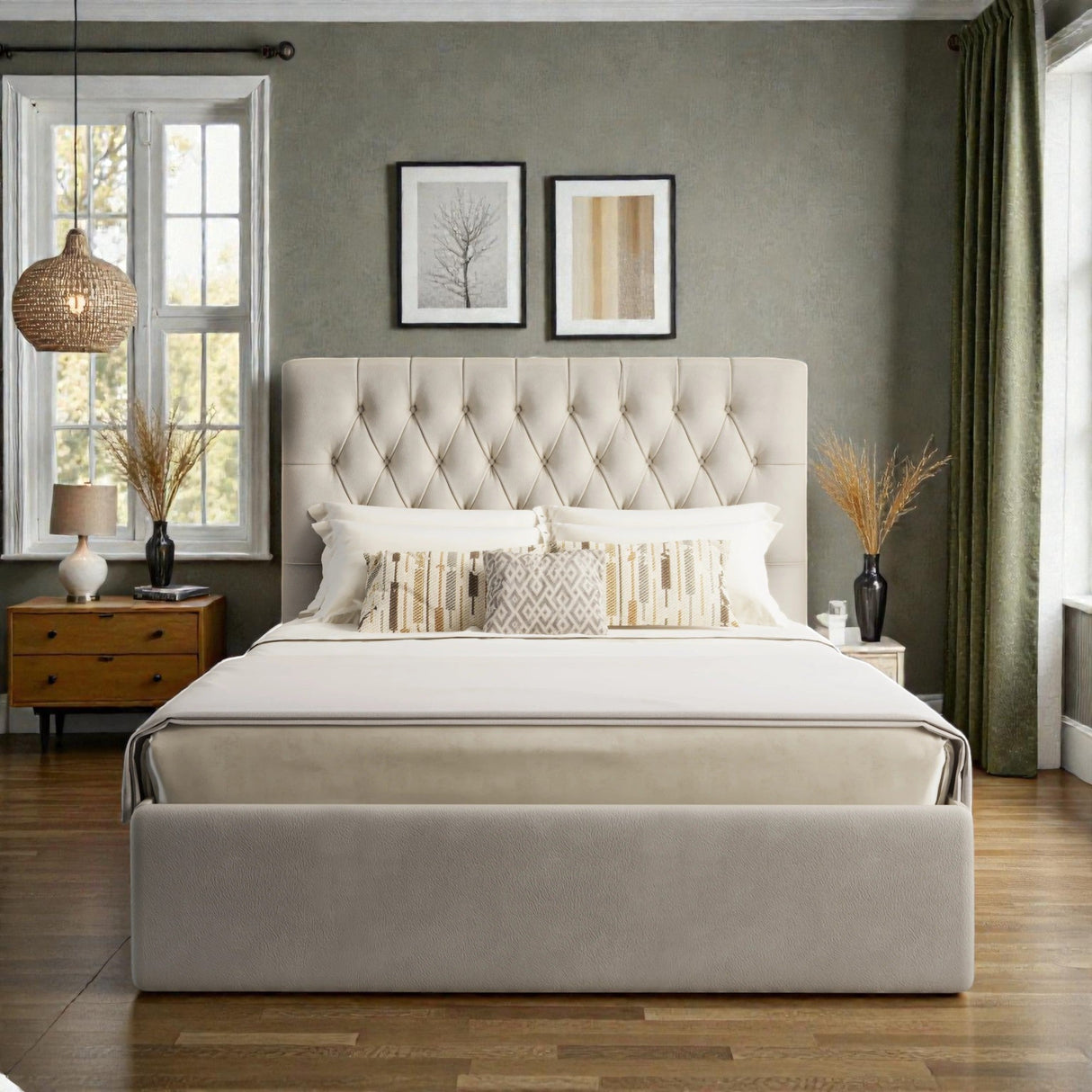 Zena Ottoman Storage Bed Frame by Mattress Supermarket featuring a modern design with a padded headboard and spacious under-bed storage.