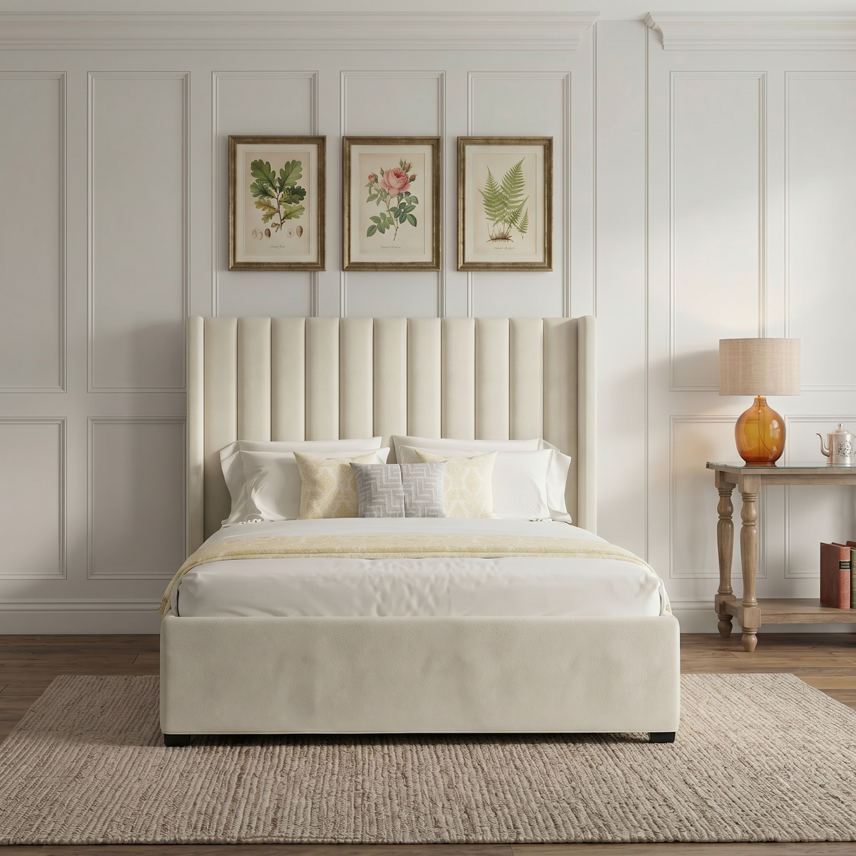 Ayla Wingback Ottoman Storage Bed Frame