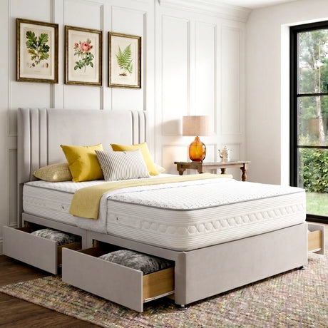 Athens Divan Bed Set With Headboard Mattress Supermarket