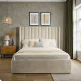 Ayla Wingback Ottoman Storage Bed Frame