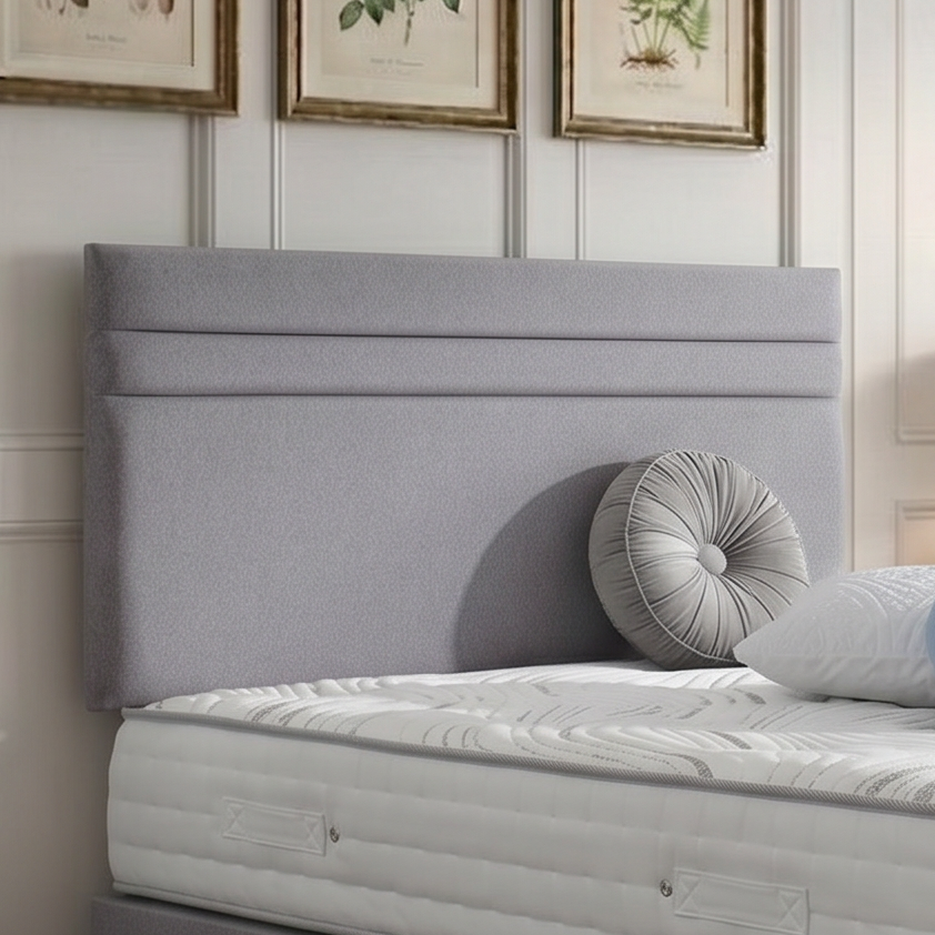 Berlin Divan Bed Set with headboard, featuring a modern upholstered design and sturdy frame for comfortable sleeping.