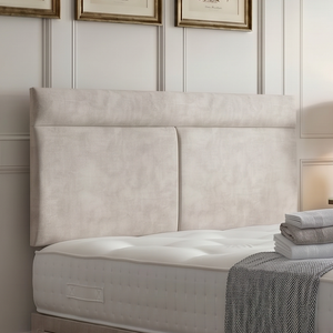Comfortable Como divan bed set with a padded headboard, featuring a sleek design and plush fabric upholstery for stylish bedroom decor.