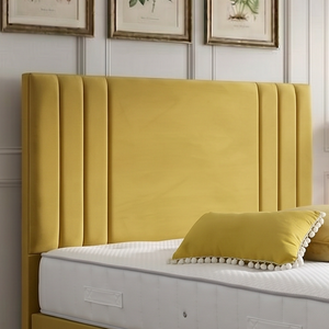 Kylie divan bed set with tall button-tufted headboard and matching footboard, featuring a sleek and modern design.