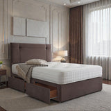 Prague Divan Bed Set With Button Headboard
