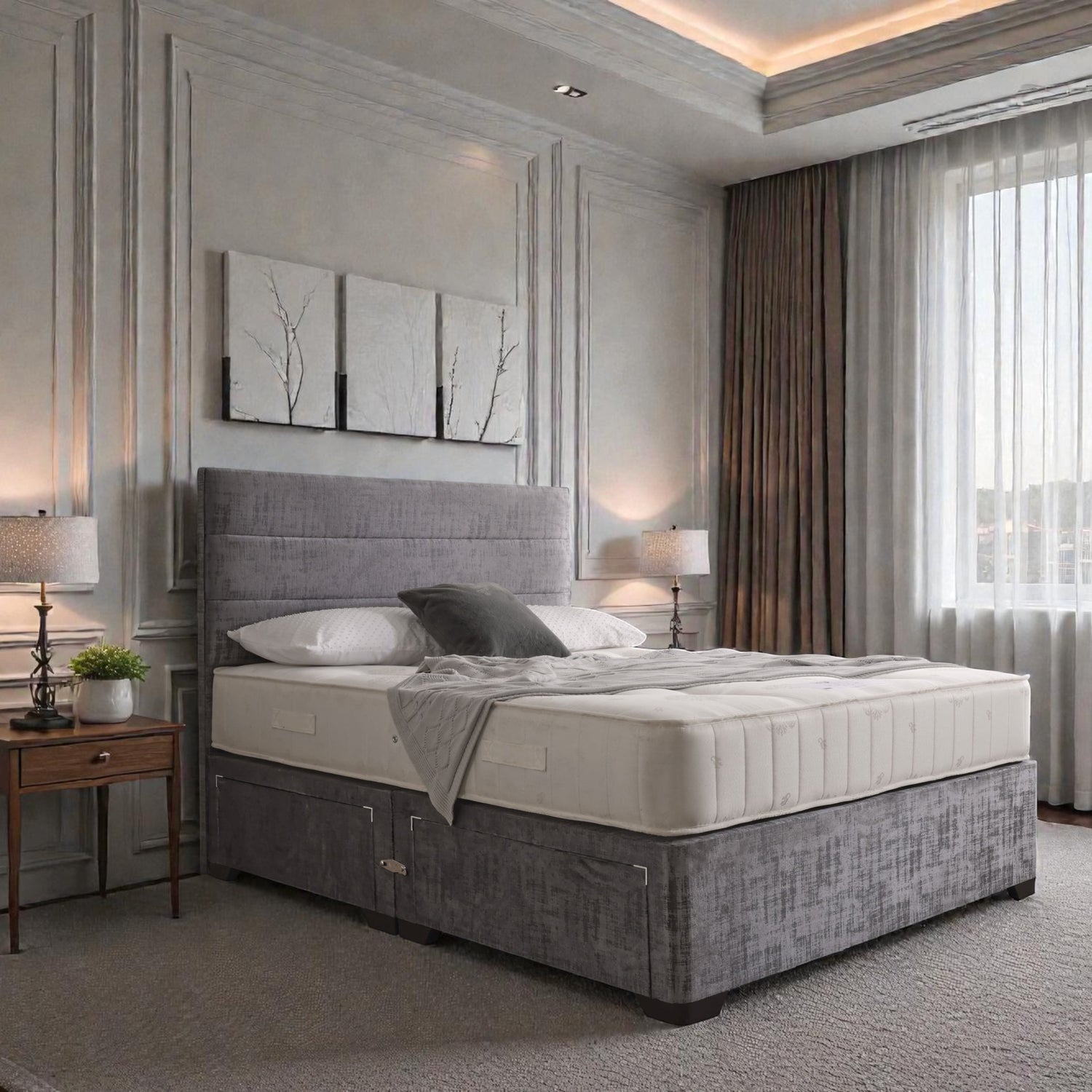 Florence Divan Bed Set With Headboard