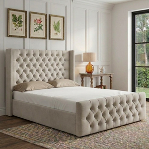 Mara Wingback Ottoman Storage Bed Frame