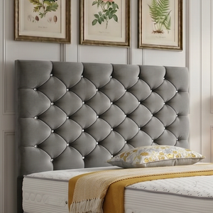 Divan bed set with tall button-tufted headboard and matching footboard, featuring the Monarch brand design.
