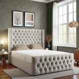 Mara Wingback Ottoman Storage Bed Frame