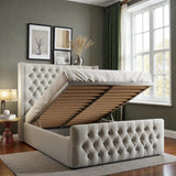 Mara Wingback Ottoman Storage Bed Frame