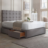 Milan Divan Bed Set With Button Headboard