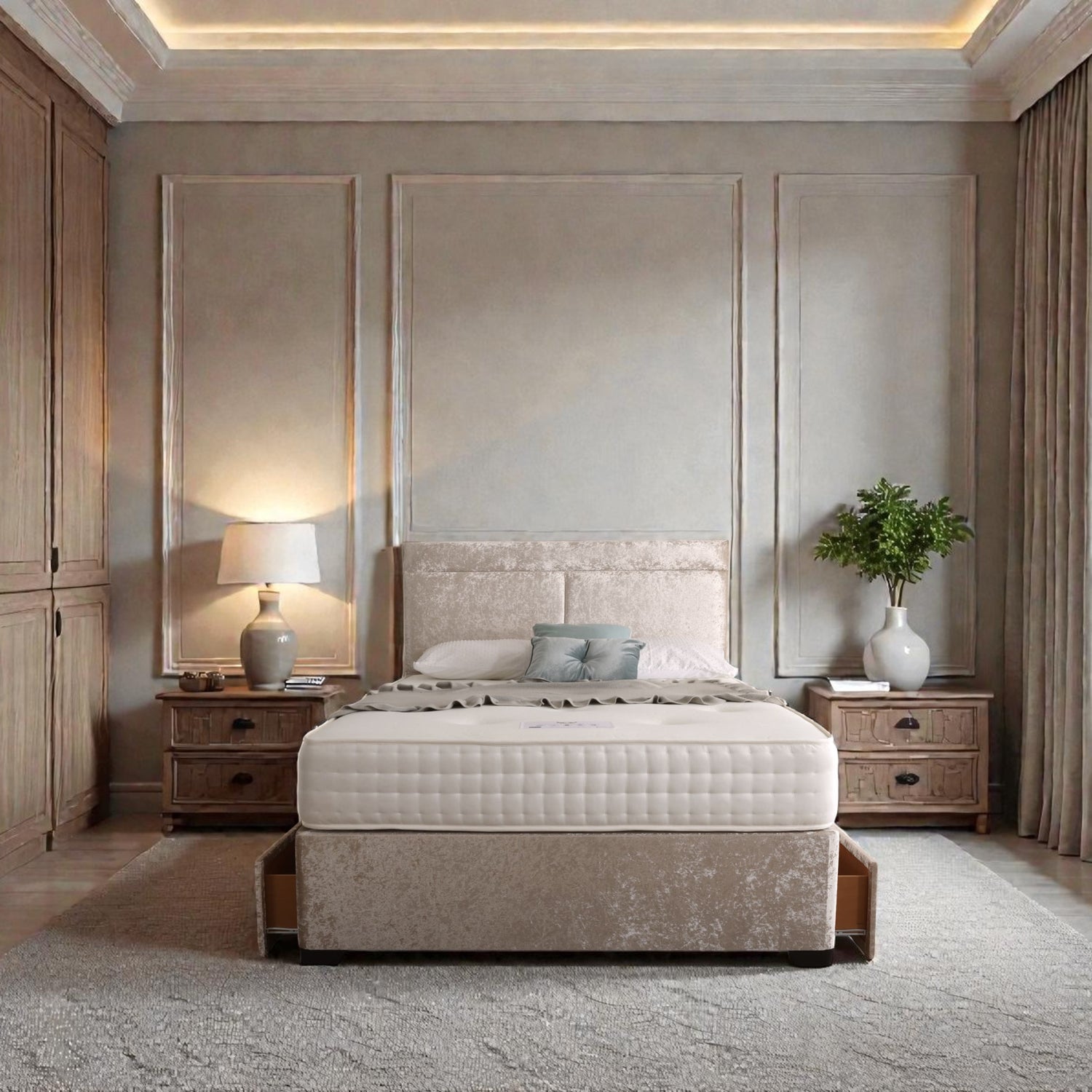 Como Divan Bed Set With Headboard