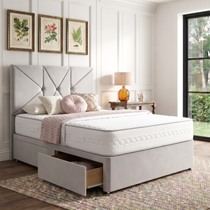 Venice Divan Bed Set With Button Headboard Mattress Supermarket