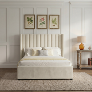 Ayla Wingback Ottoman Storage Bed Frame