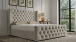 Mara Wingback Ottoman Storage Bed Frame